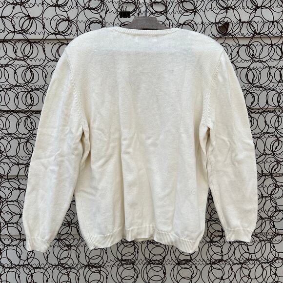 Vintage Y2K Alfred Dunner cottagecore floral embroidered sweater 1X - Picture 3 of 6